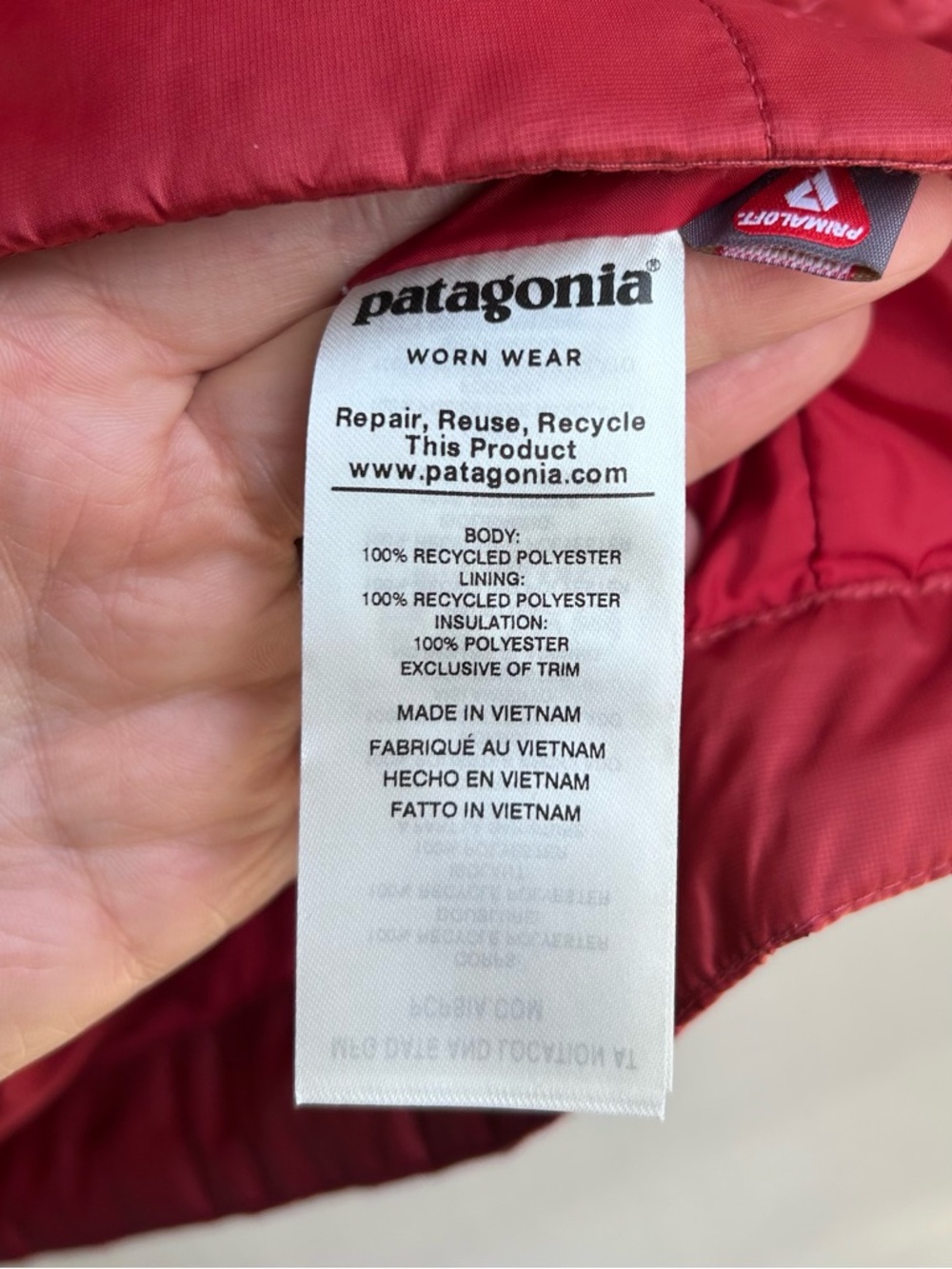 Patagonia Nano Puff Parka Puffer Coat Molten Lava Red Women's Size Large - Picture 7 of 10